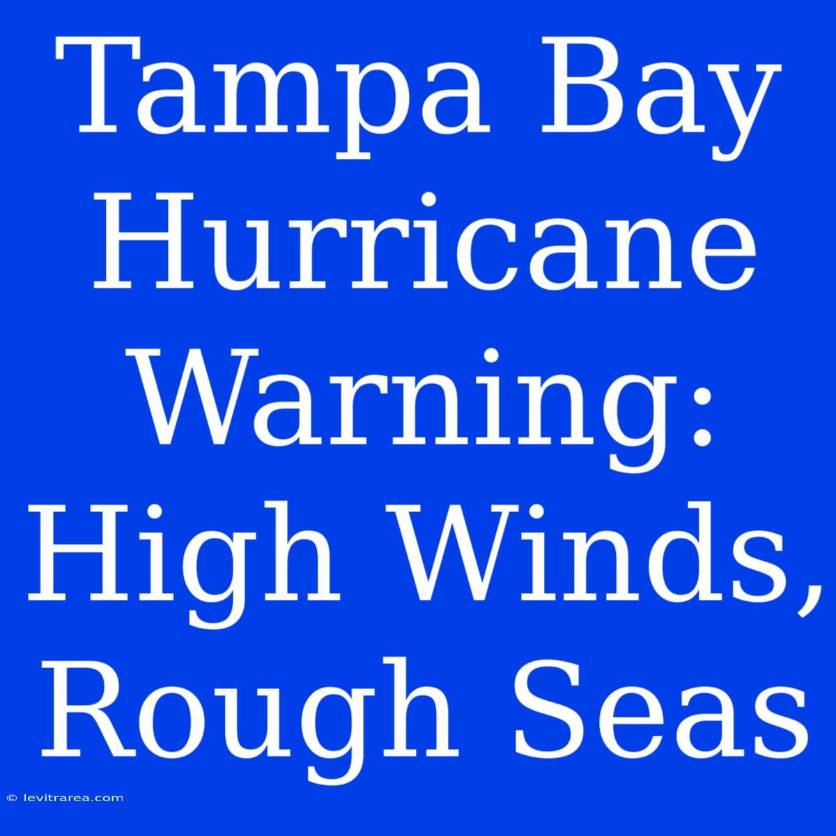 Tampa Bay Hurricane Warning: High Winds, Rough Seas