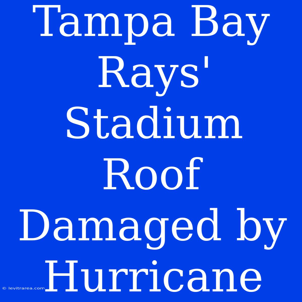 Tampa Bay Rays' Stadium Roof Damaged By Hurricane 