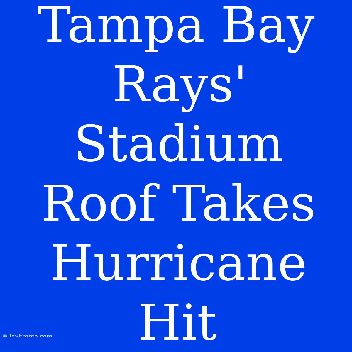 Tampa Bay Rays' Stadium Roof Takes Hurricane Hit