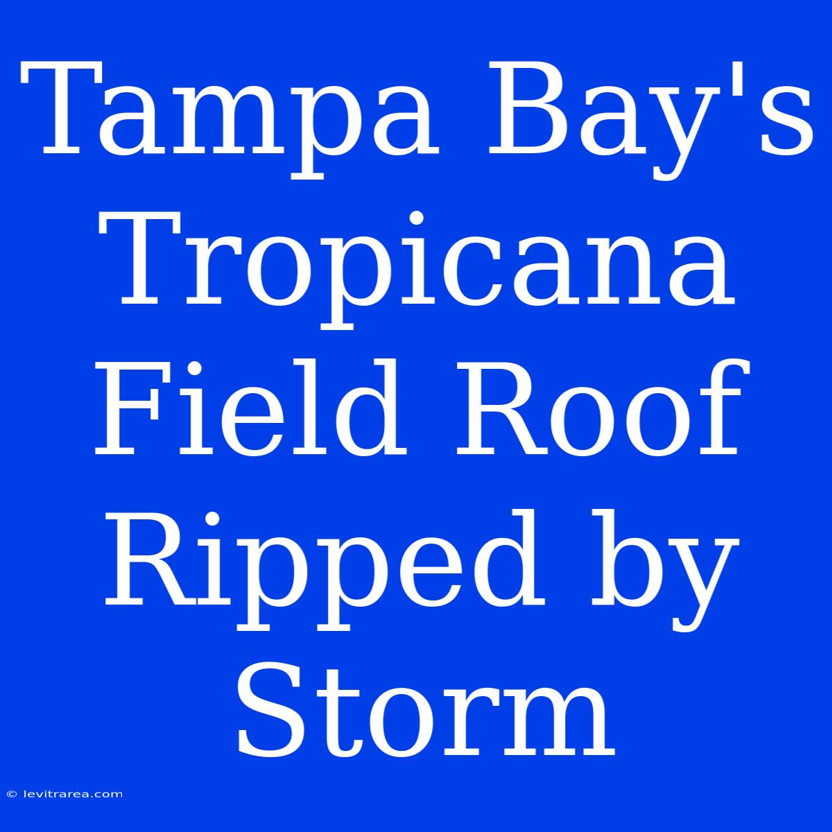 Tampa Bay's Tropicana Field Roof Ripped By Storm