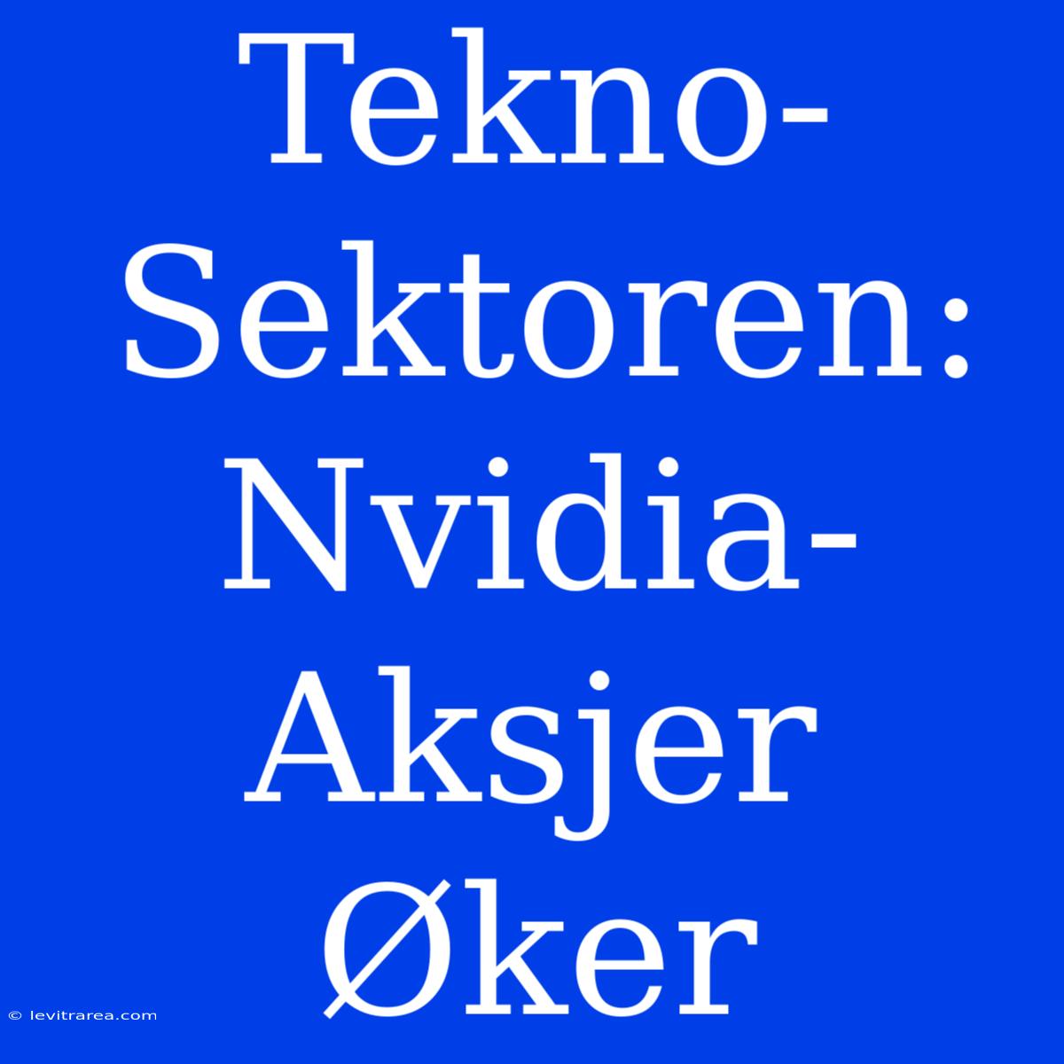 Tekno-Sektoren: Nvidia-Aksjer Øker