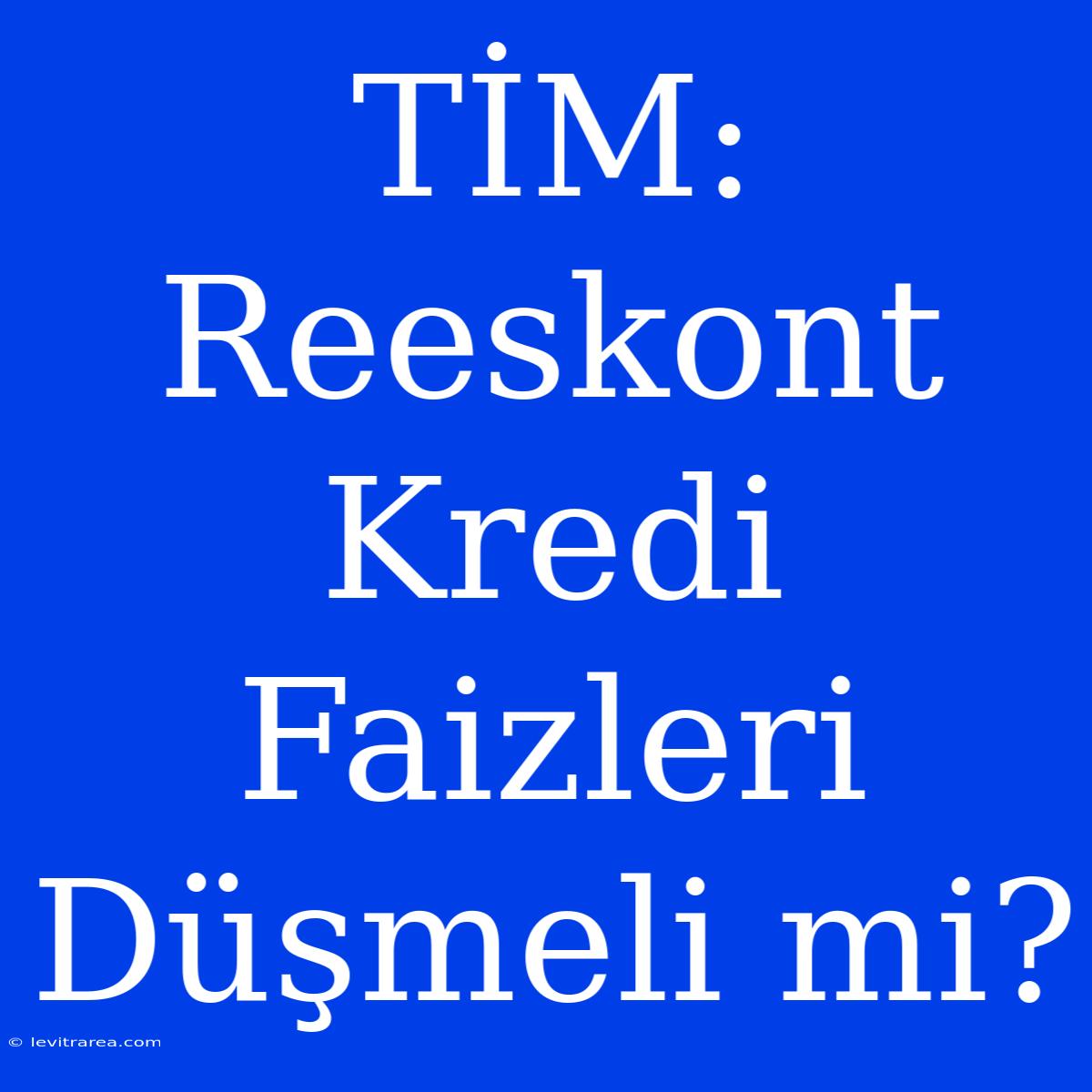 TİM: Reeskont Kredi Faizleri Düşmeli Mi?