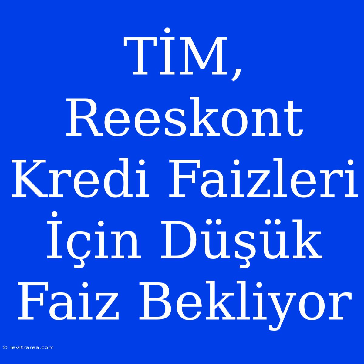 TİM, Reeskont Kredi Faizleri İçin Düşük Faiz Bekliyor