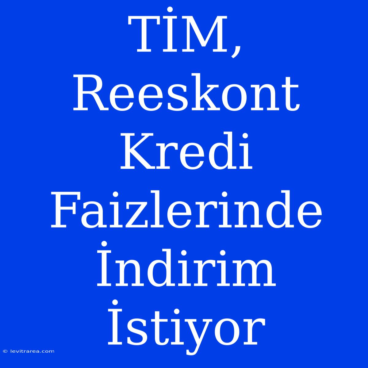 TİM, Reeskont Kredi Faizlerinde İndirim İstiyor