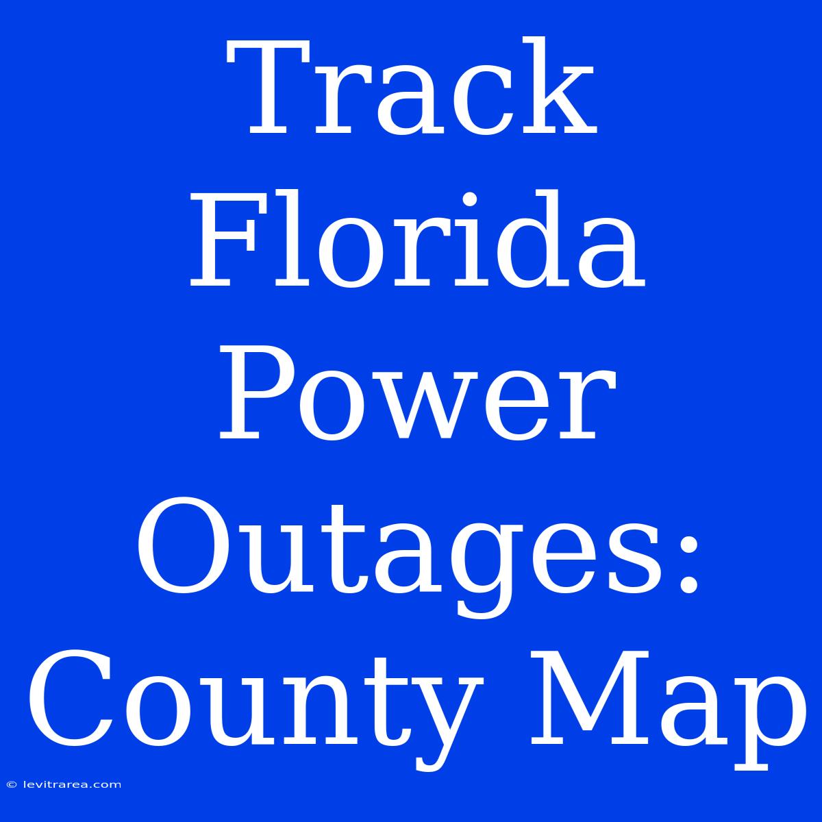 Track Florida Power Outages: County Map