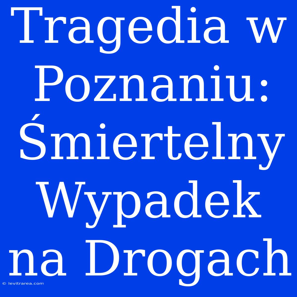 Tragedia W Poznaniu: Śmiertelny Wypadek Na Drogach