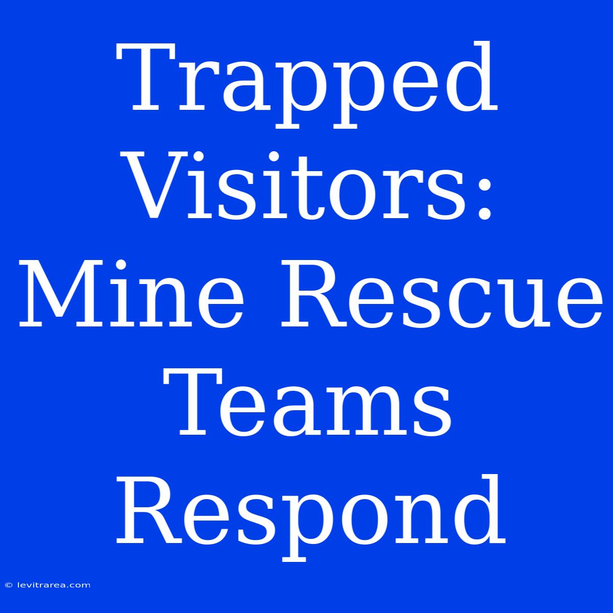 Trapped Visitors: Mine Rescue Teams Respond 