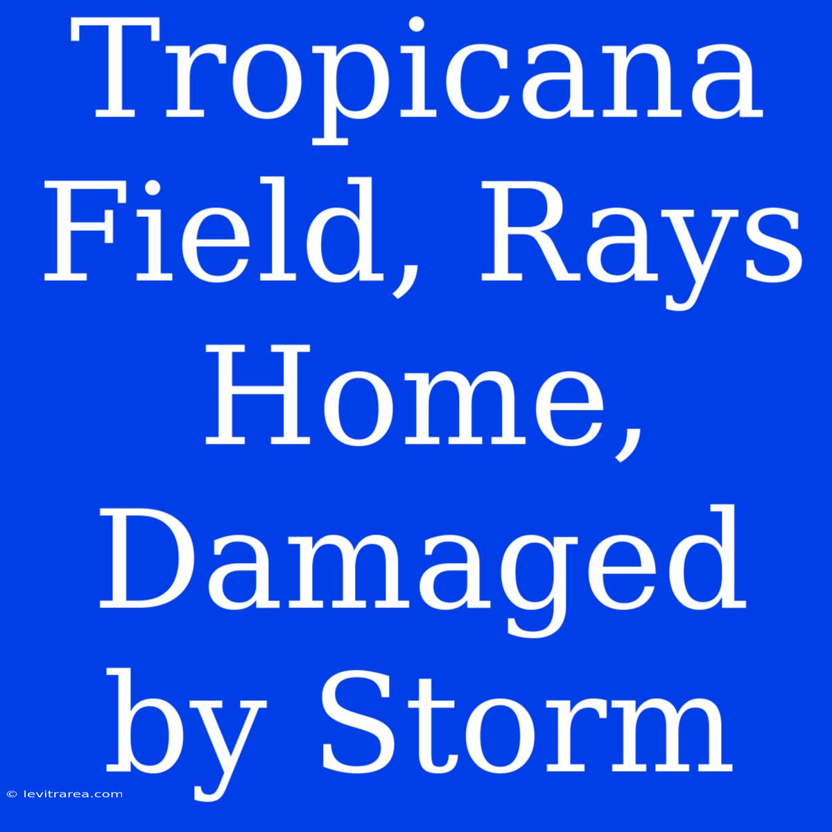 Tropicana Field, Rays Home, Damaged By Storm