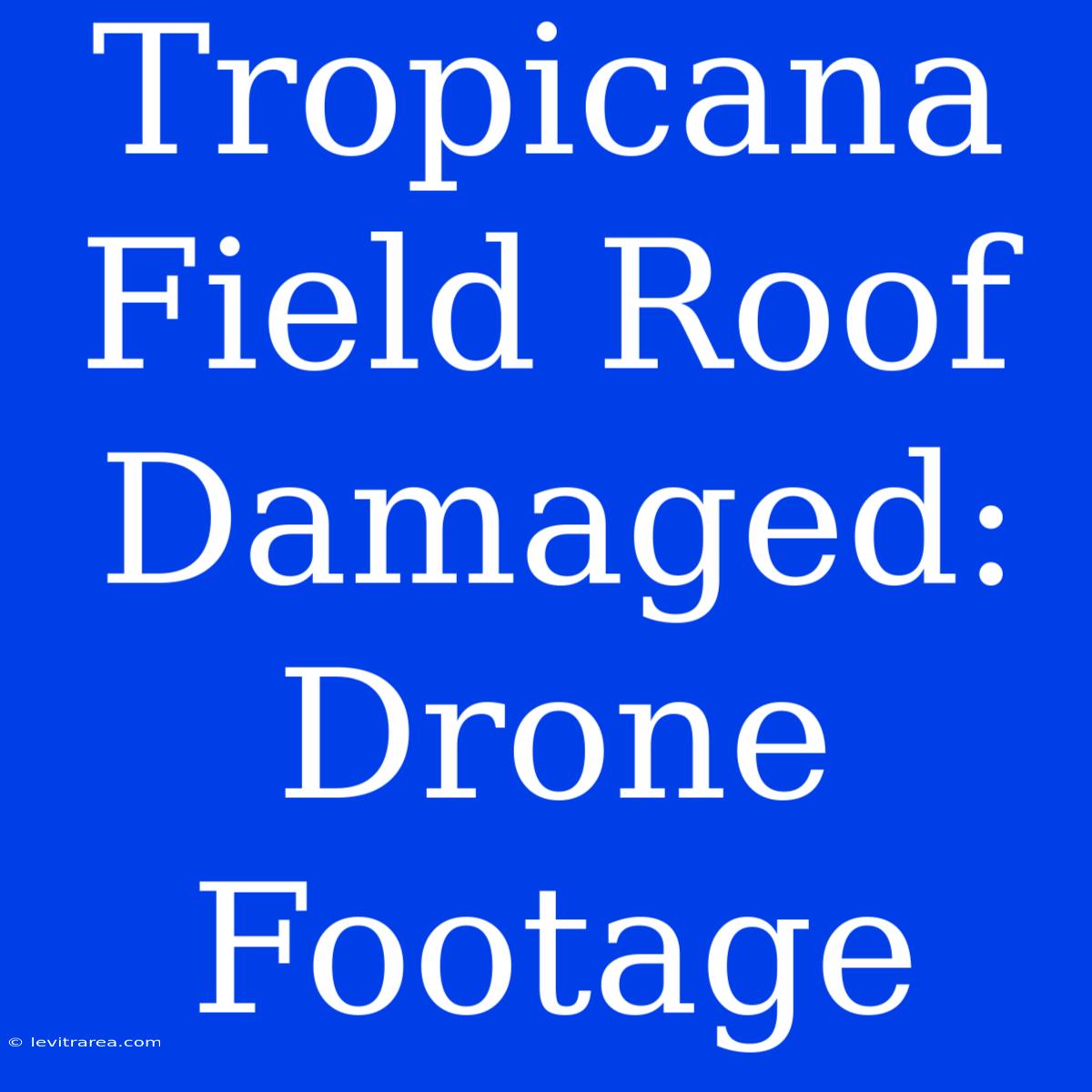 Tropicana Field Roof Damaged: Drone Footage