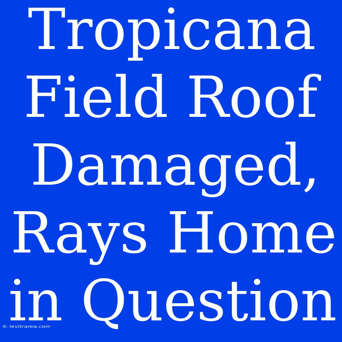 Tropicana Field Roof Damaged, Rays Home In Question 