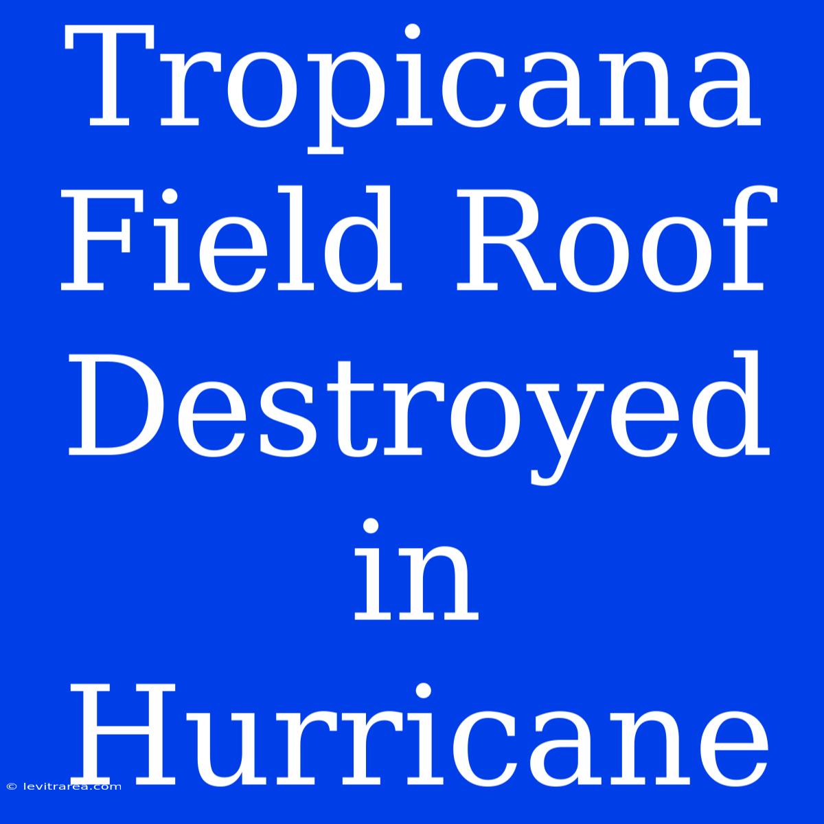 Tropicana Field Roof Destroyed In Hurricane