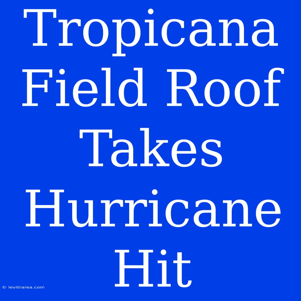 Tropicana Field Roof Takes Hurricane Hit