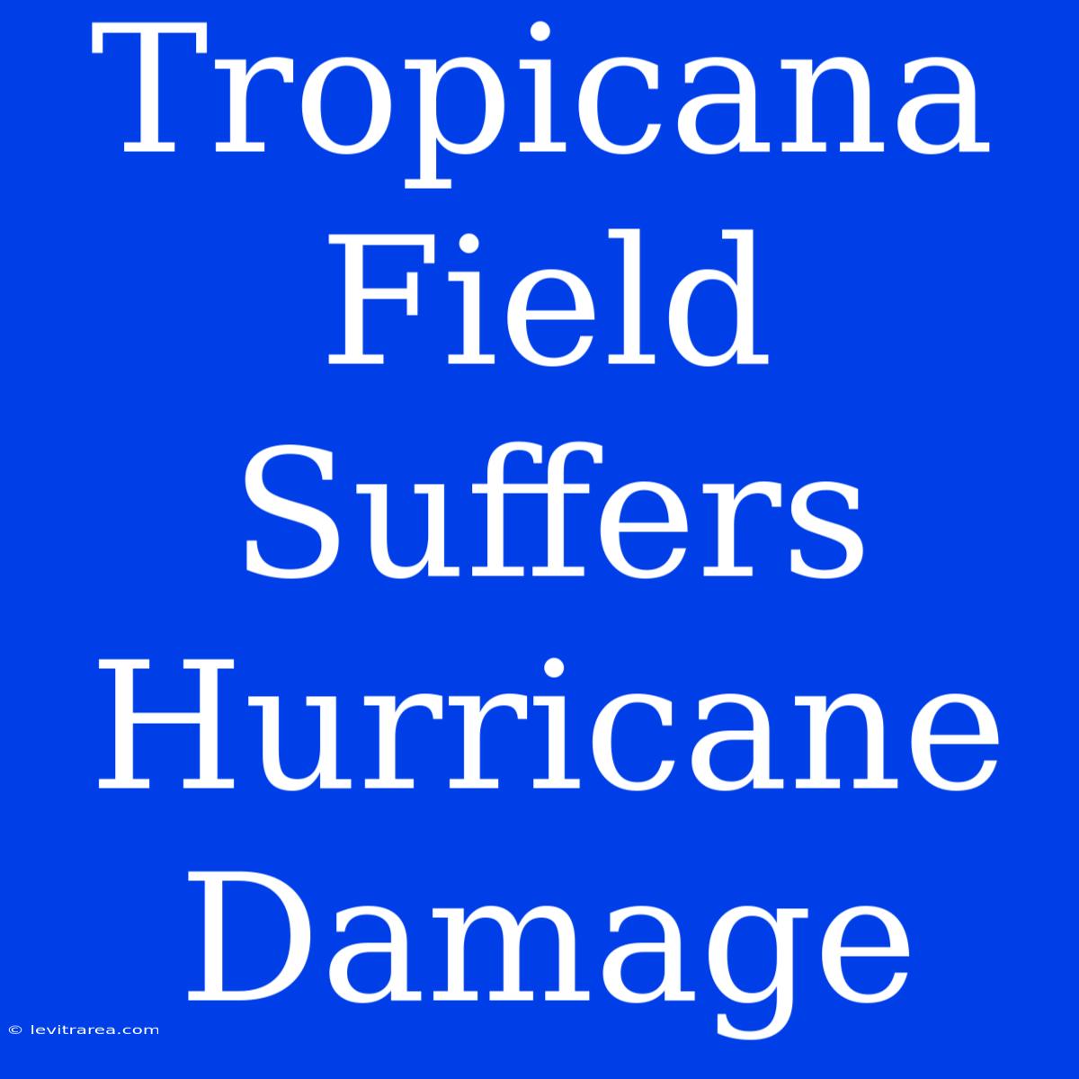 Tropicana Field Suffers Hurricane Damage