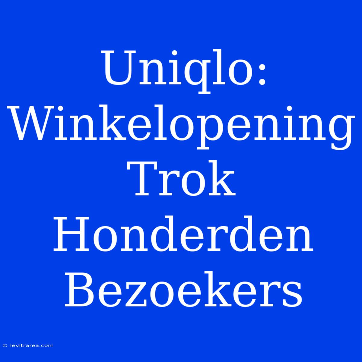 Uniqlo: Winkelopening Trok Honderden Bezoekers