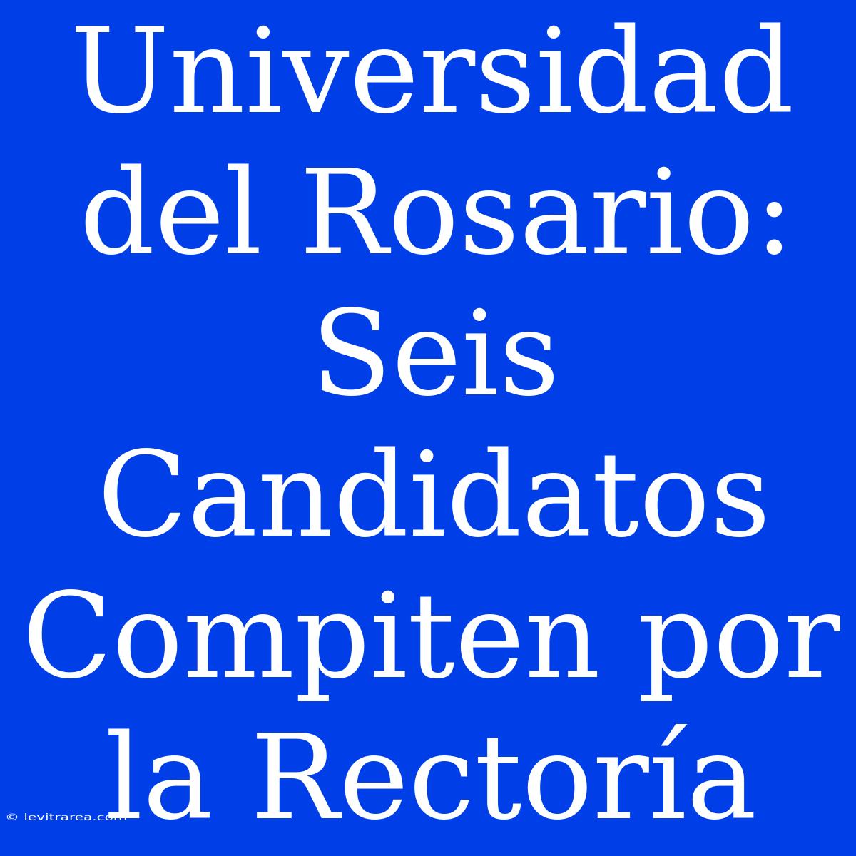 Universidad Del Rosario: Seis Candidatos Compiten Por La Rectoría