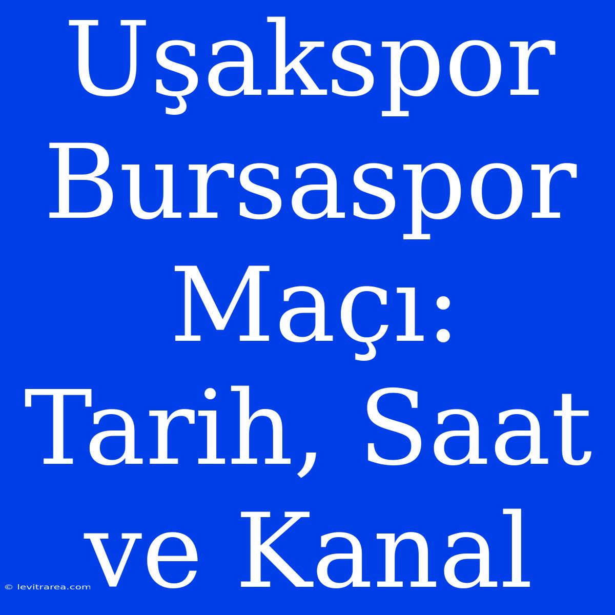 Uşakspor Bursaspor Maçı: Tarih, Saat Ve Kanal