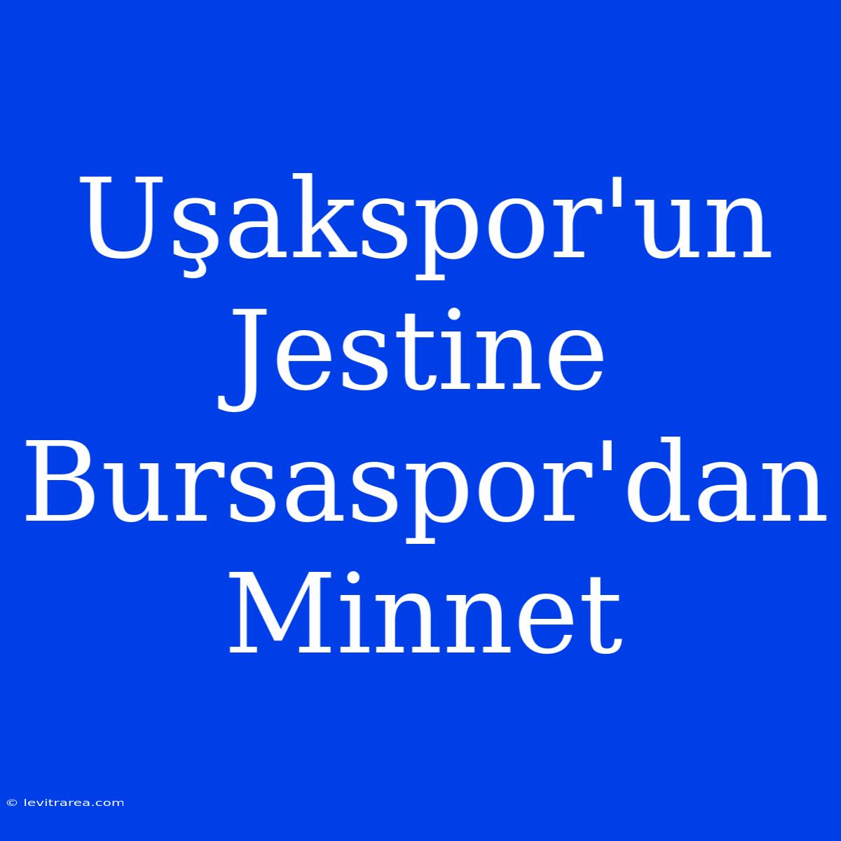 Uşakspor'un Jestine Bursaspor'dan Minnet