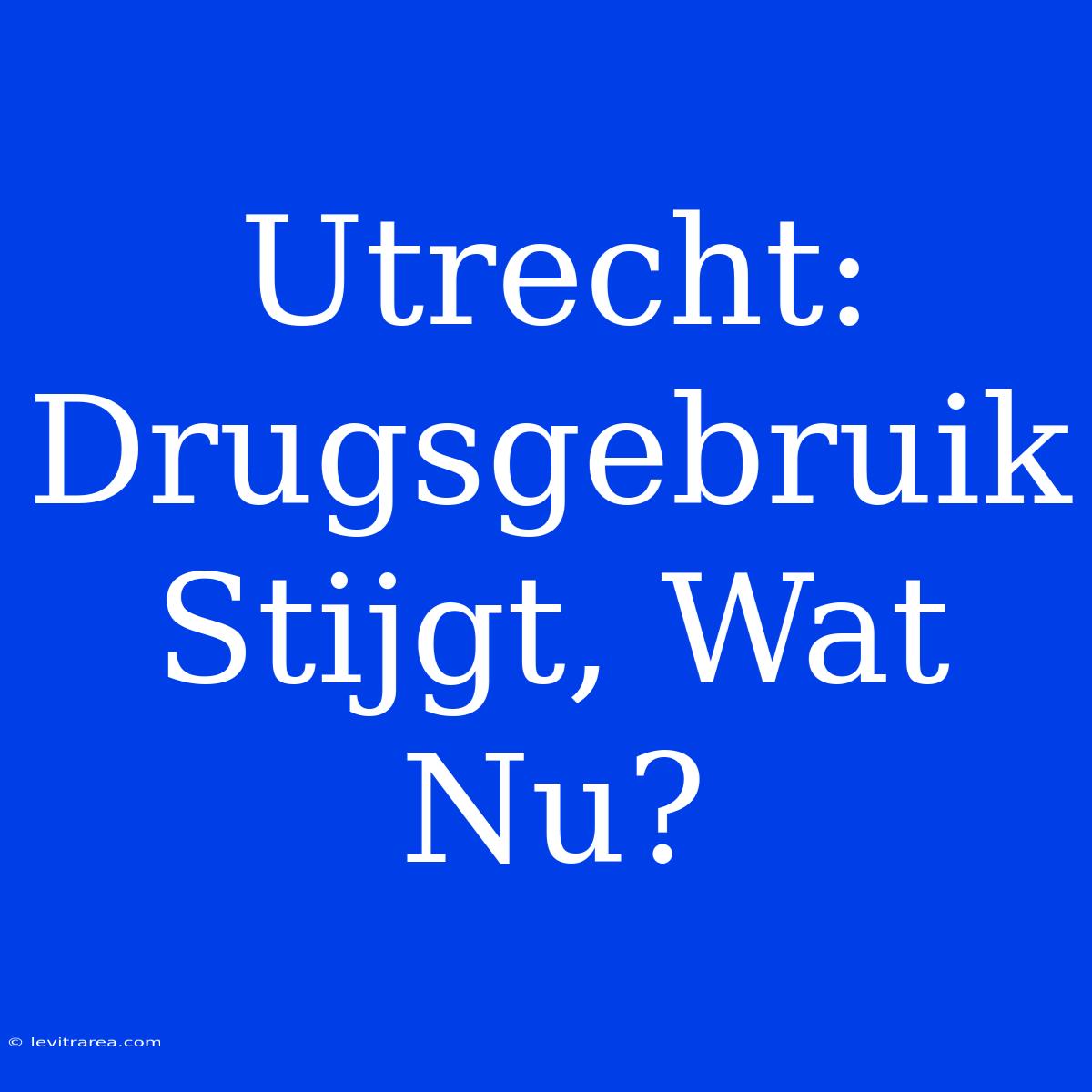 Utrecht: Drugsgebruik Stijgt, Wat Nu?