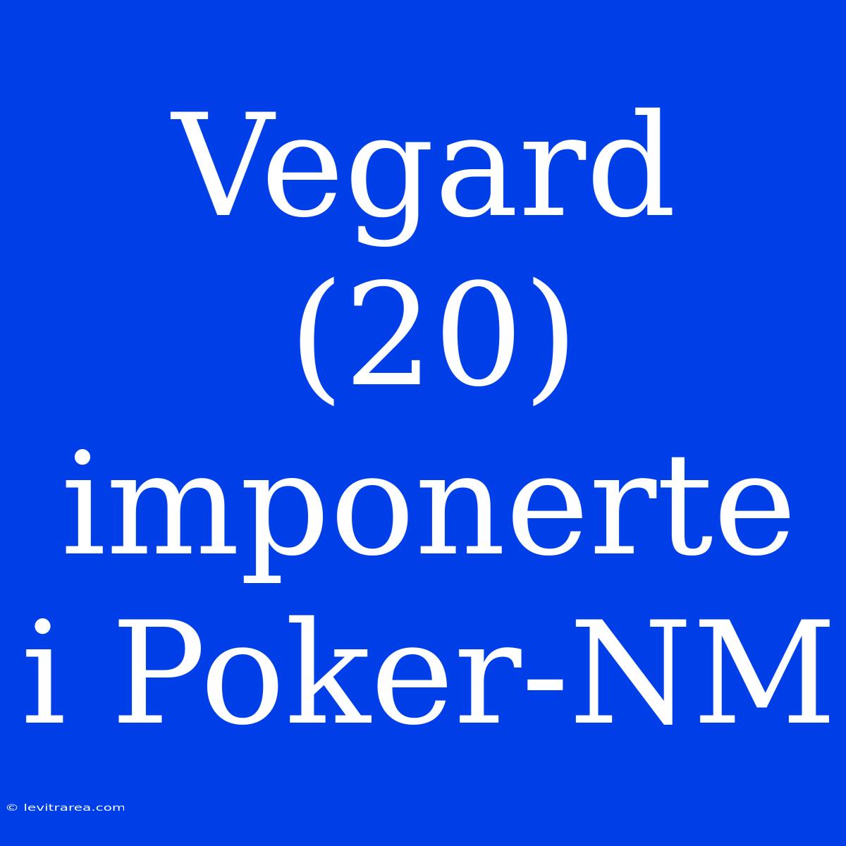 Vegard (20) Imponerte I Poker-NM