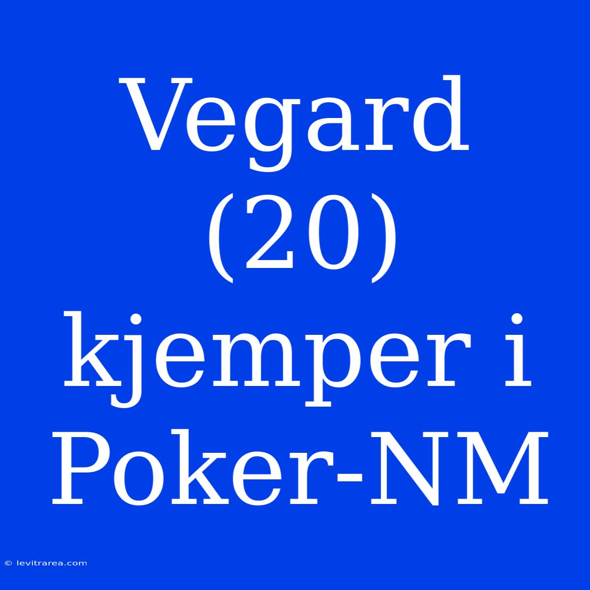 Vegard (20) Kjemper I Poker-NM