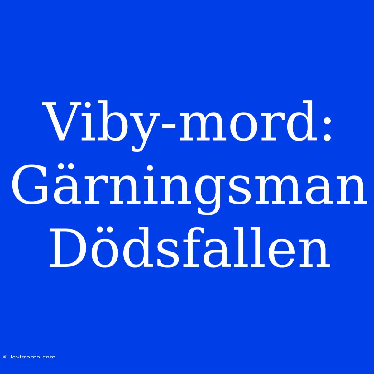 Viby-mord: Gärningsman Dödsfallen