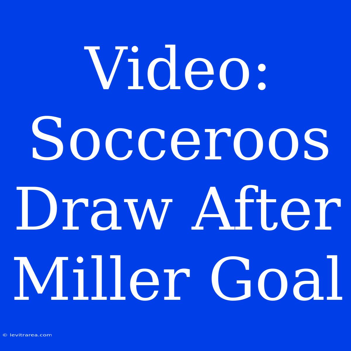 Video: Socceroos Draw After Miller Goal