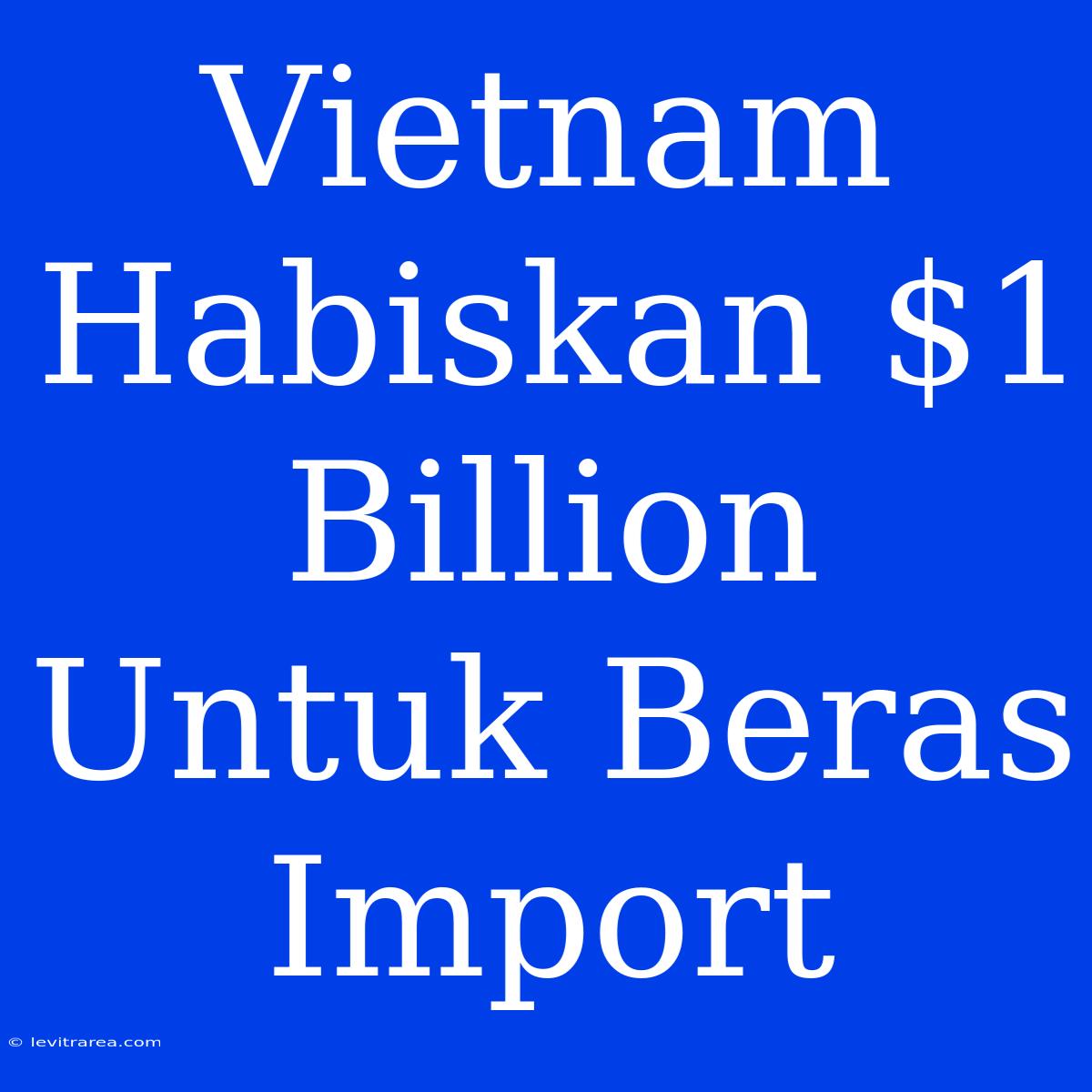 Vietnam Habiskan $1 Billion Untuk Beras Import