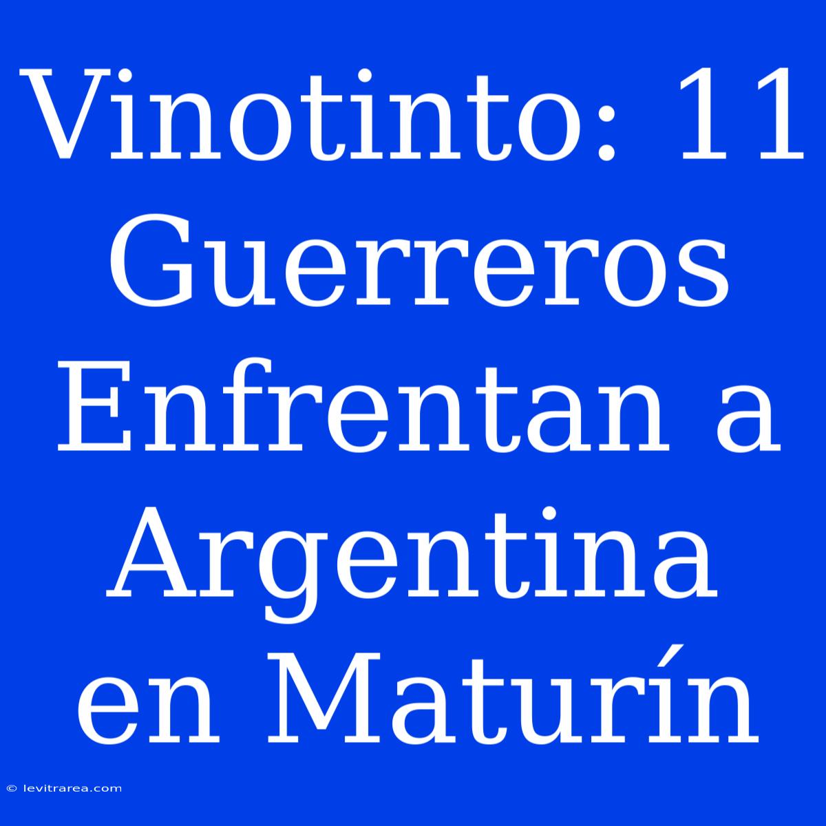 Vinotinto: 11 Guerreros Enfrentan A Argentina En Maturín