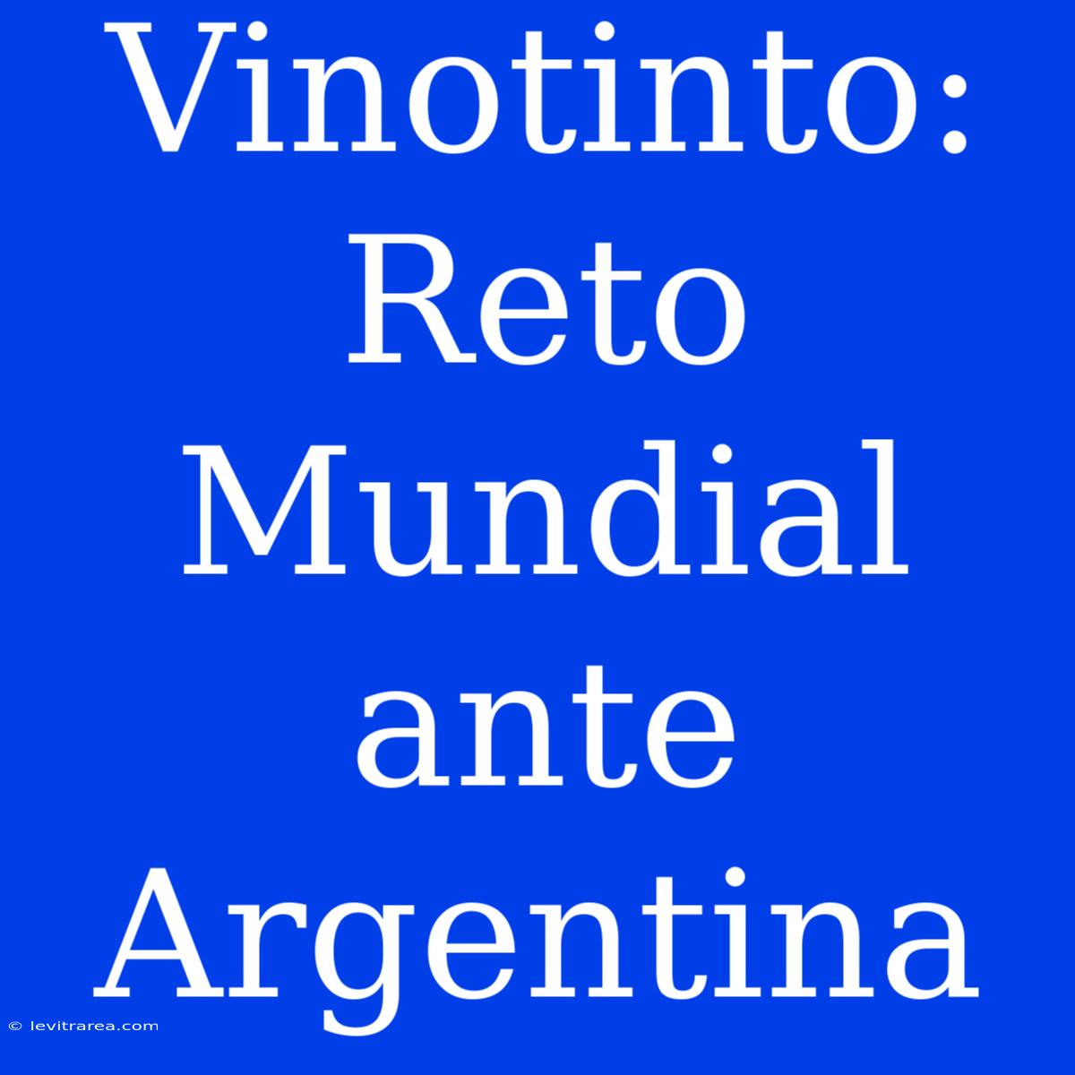 Vinotinto: Reto Mundial Ante Argentina