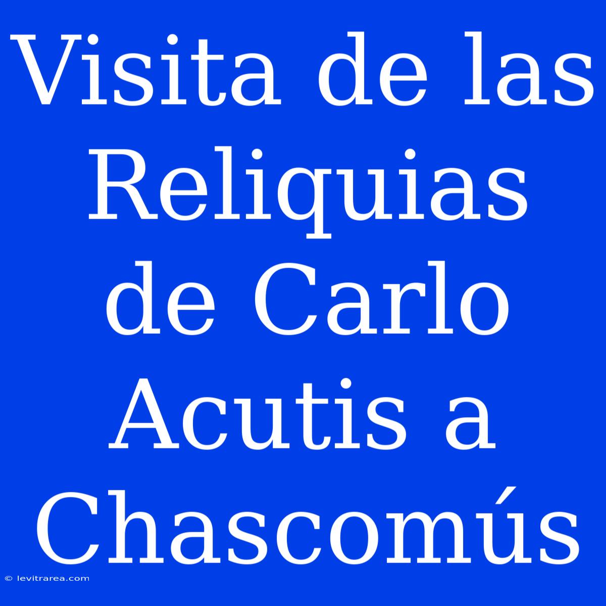 Visita De Las Reliquias De Carlo Acutis A Chascomús