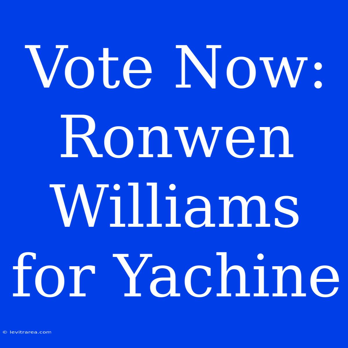 Vote Now: Ronwen Williams For Yachine