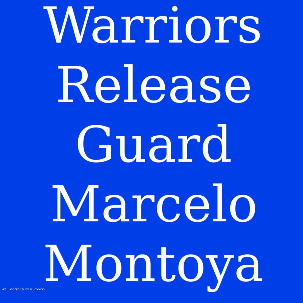 Warriors Release Guard Marcelo Montoya 