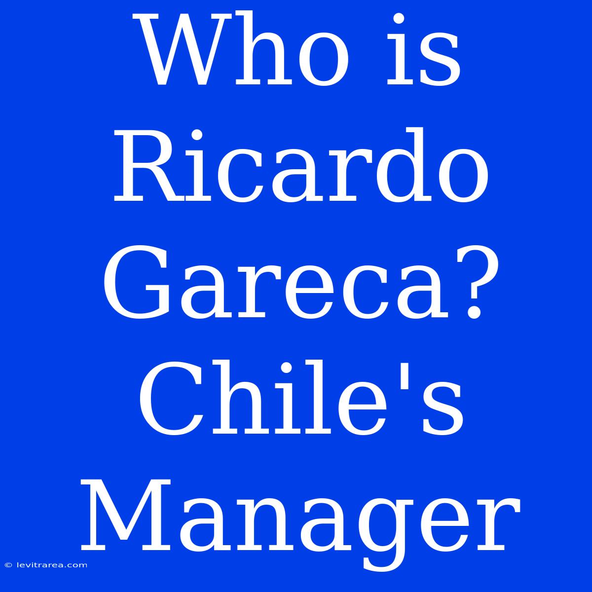 Who Is Ricardo Gareca? Chile's Manager