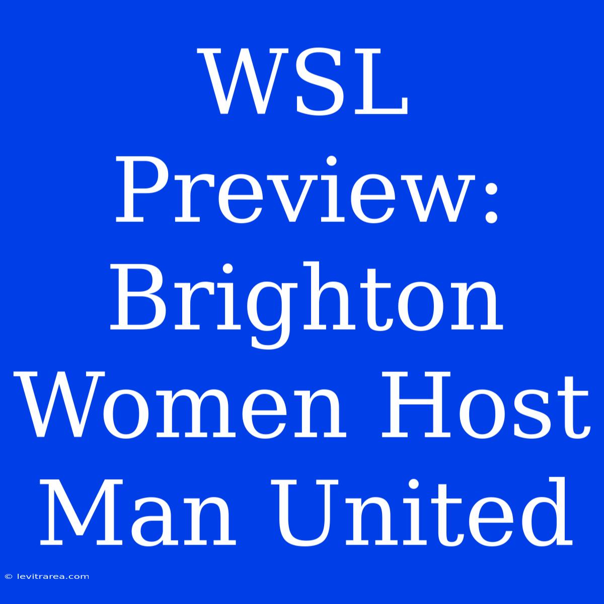 WSL Preview: Brighton Women Host Man United