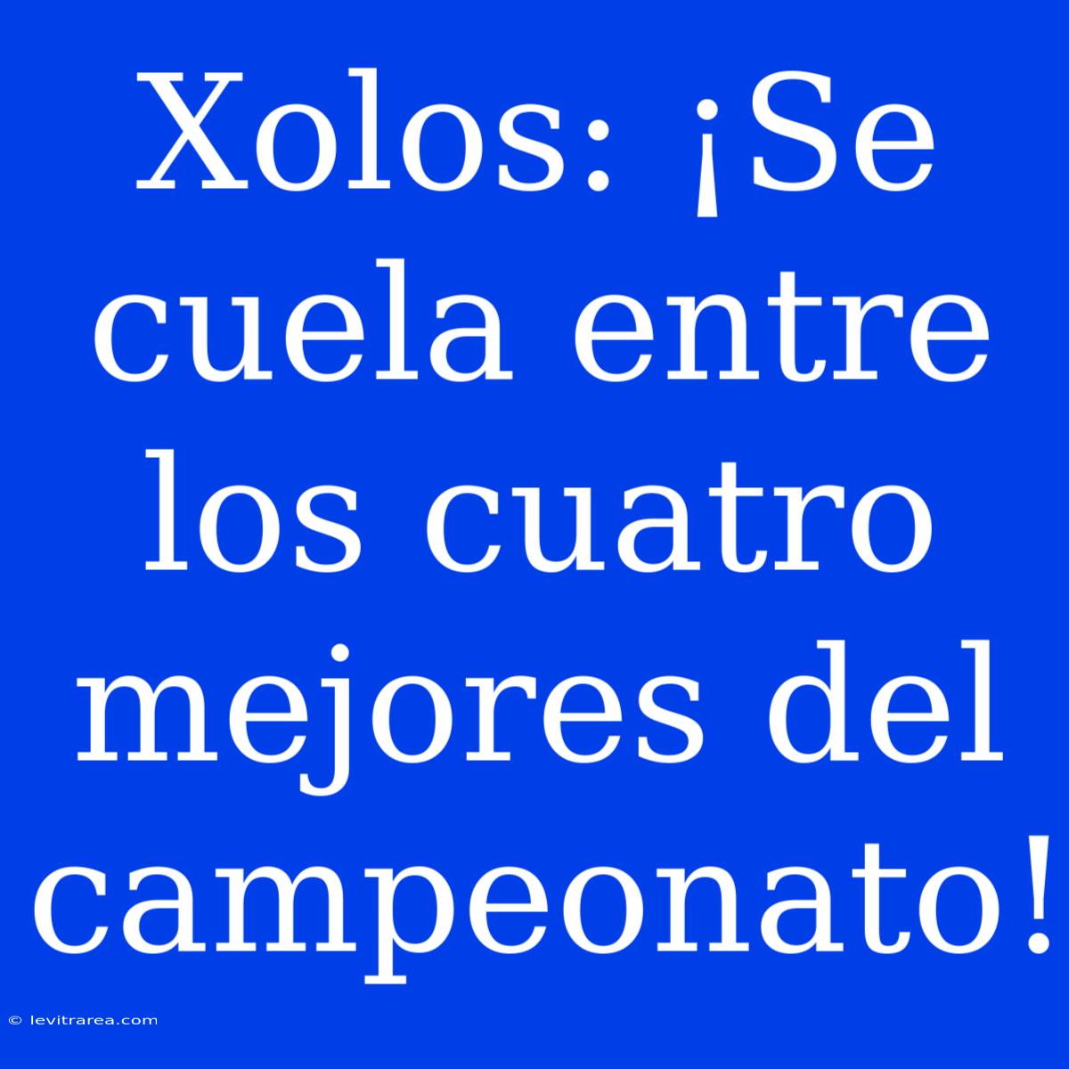 Xolos: ¡Se Cuela Entre Los Cuatro Mejores Del Campeonato!