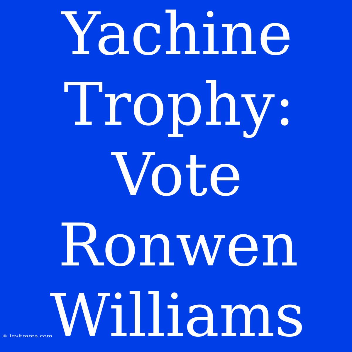 Yachine Trophy: Vote Ronwen Williams 