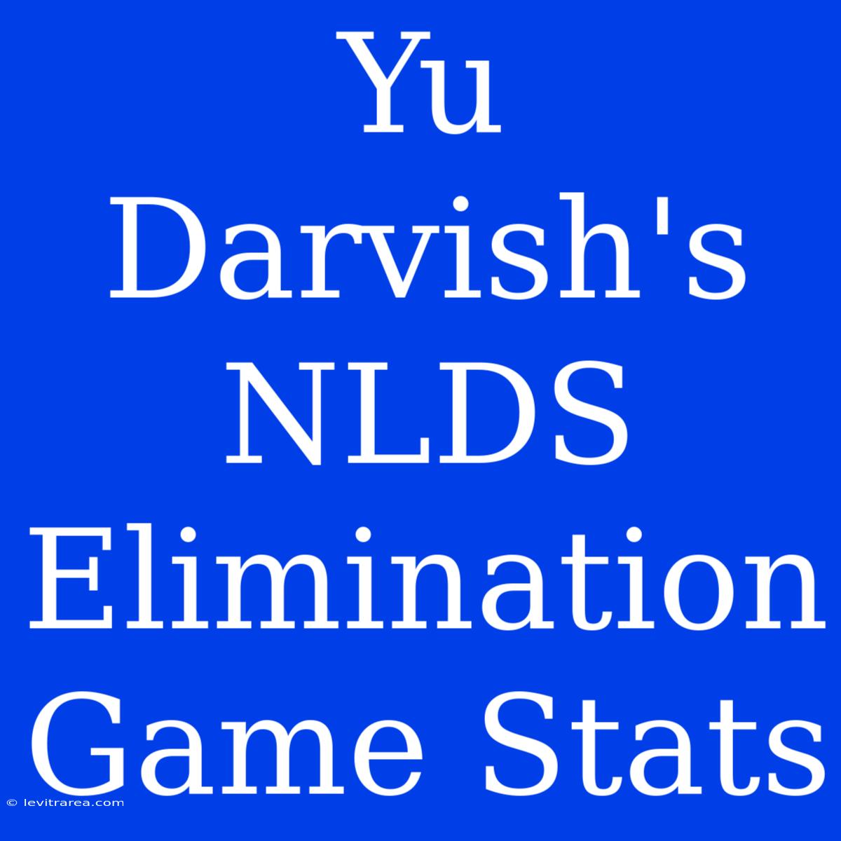 Yu Darvish's NLDS Elimination Game Stats