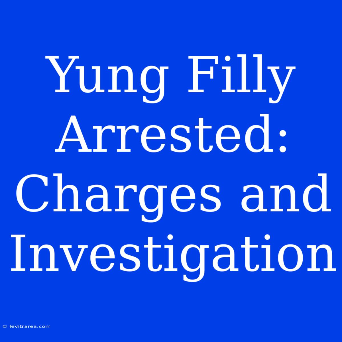 Yung Filly Arrested: Charges And Investigation