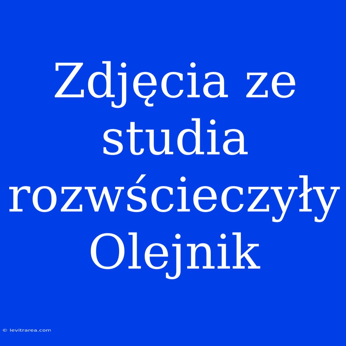 Zdjęcia Ze Studia Rozwścieczyły Olejnik