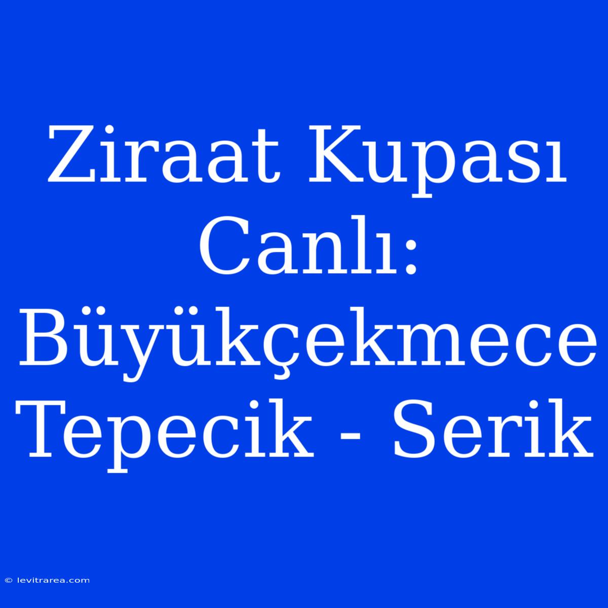 Ziraat Kupası Canlı: Büyükçekmece Tepecik - Serik