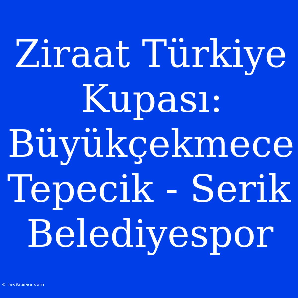 Ziraat Türkiye Kupası: Büyükçekmece Tepecik - Serik Belediyespor