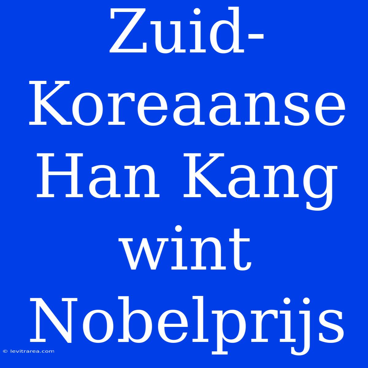 Zuid-Koreaanse Han Kang Wint Nobelprijs