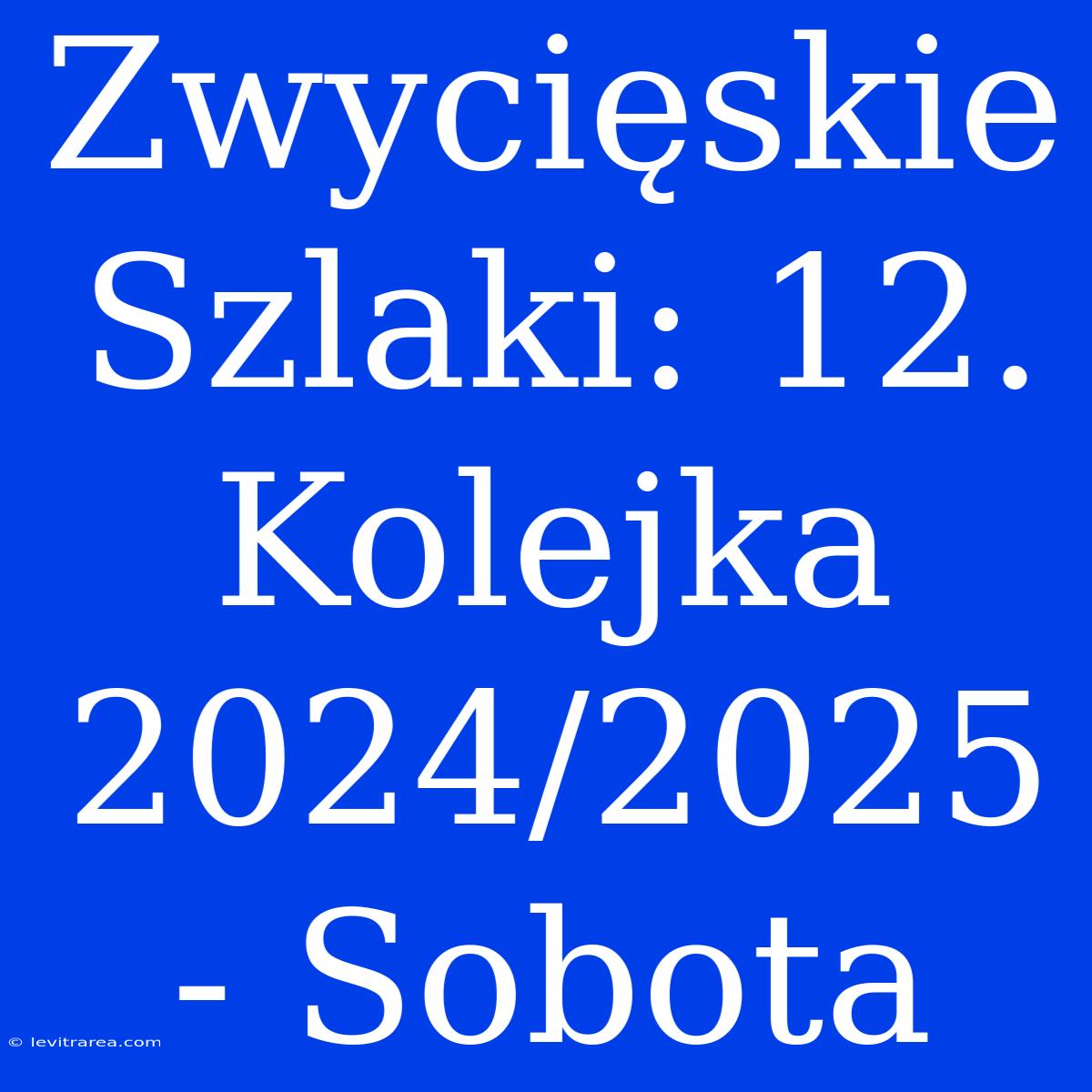 Zwycięskie Szlaki: 12. Kolejka 2024/2025 - Sobota